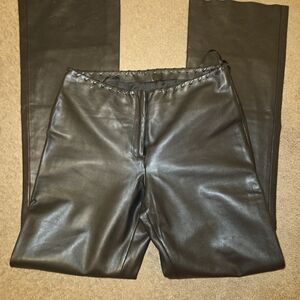 Cache Women's Dark Leather Flare Pants